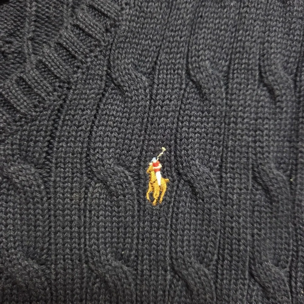 Polo Ralph Lauren Cable Knit Vest Boys 4 4T Blue Sleeveless Preppy Casual